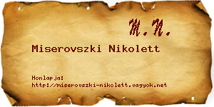 Miserovszki Nikolett névjegykártya